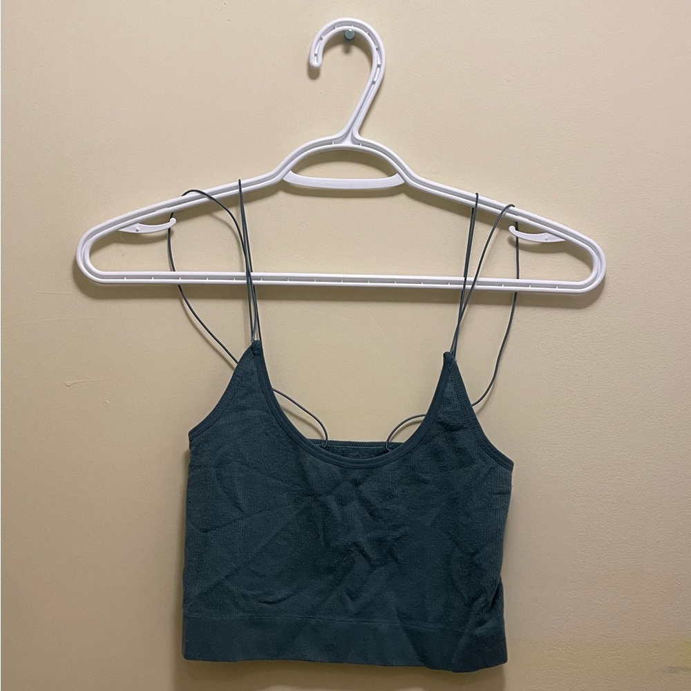 URBAN OUTFITTERS OUT FROM UNDER TEAL SPAGHETTI STRING CAMISOLE TOP SIZE SMALL